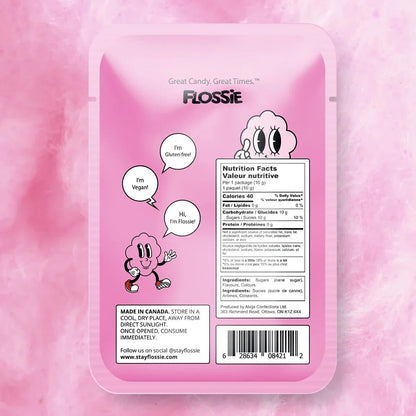 Flossie Pink Vanilla Cotton Candy Backside